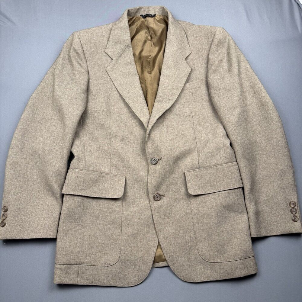 Vintage Levi Panatela Sportswear Men's Size 38S Heathered Brown Suit Coat Jacket